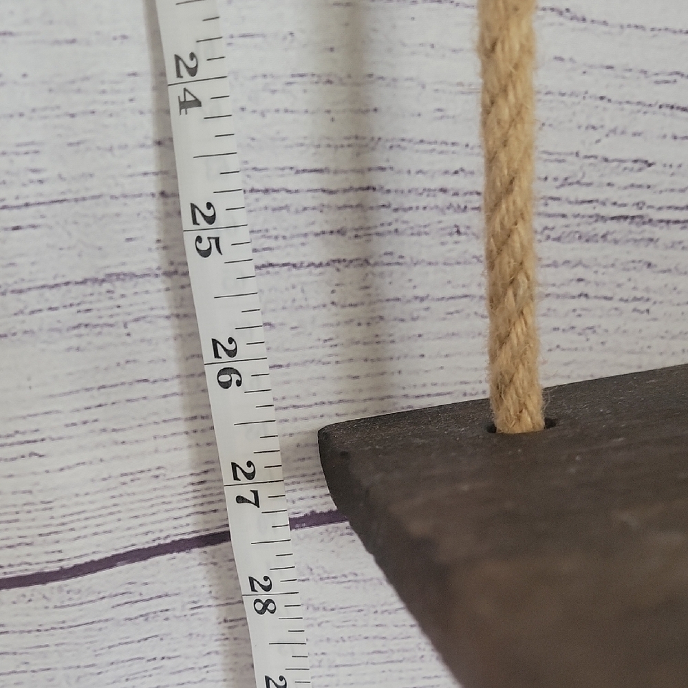 Rustic Hanging Rope Shelf - Picture 2 of 3
